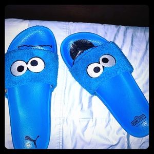 Puma Cookie Monster slides